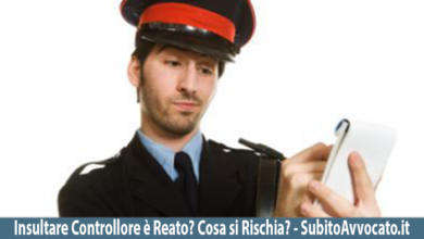 insultare controllore reato