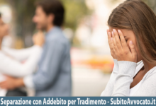 separazione con addebito per tradimento